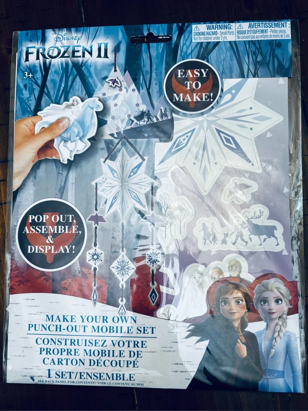 Disney 3piece set-Troll Suncatchers, Frozen, Moana & others on 2 DIY mobile sets